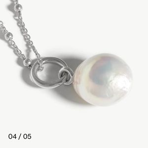 Missoma baroque pearl chain necklace pendanr charm 925 sterling silver sold out